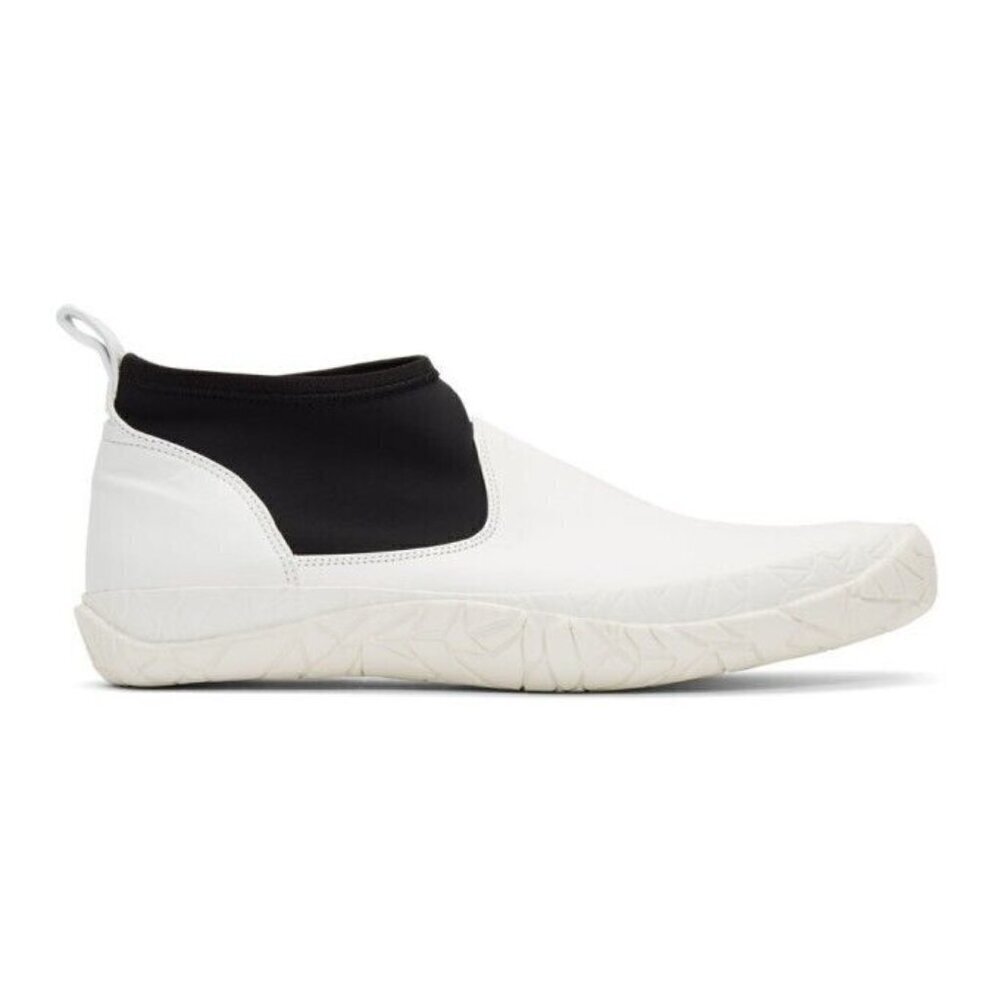 Issey Miyake Men White Vulcanized Mid-Top Sneakers 42 9 New